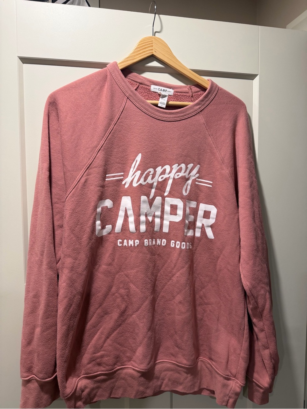 Camp Brand Goods "Happy Camper" Pullover Sweatshirt - Dusty Rose